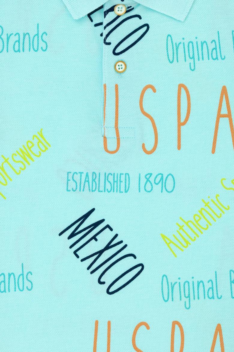 Erkek Çocuk Su Yeşili Polo Yaka Tişört - 50263534026