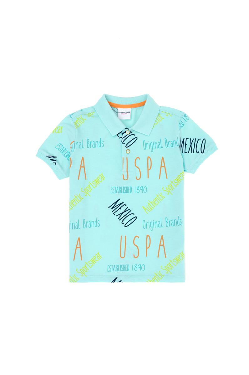 Erkek Çocuk Su Yeşili Polo Yaka Tişört