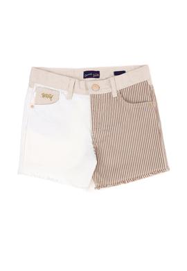 Kız Çocuk Krem Jean Şort - 50263967010