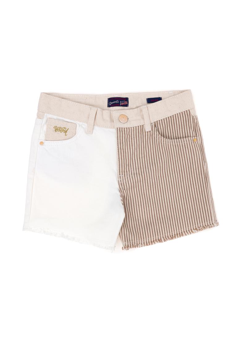 Kız Çocuk Krem Jean Şort