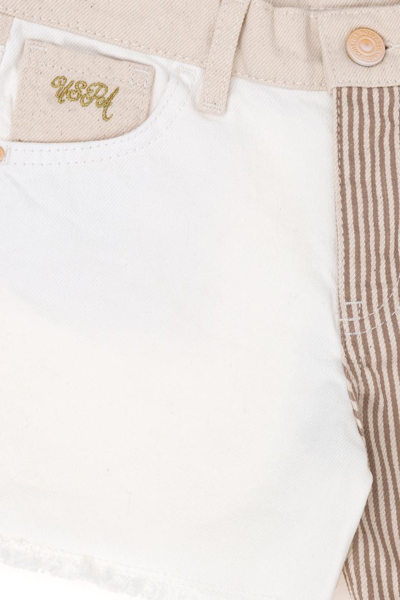 Kız Çocuk Krem Jean Şort - 50263967010