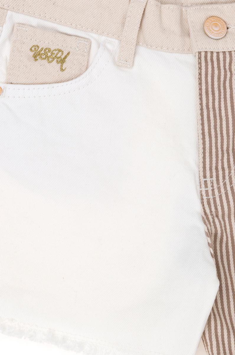 Kız Çocuk Krem Jean Şort