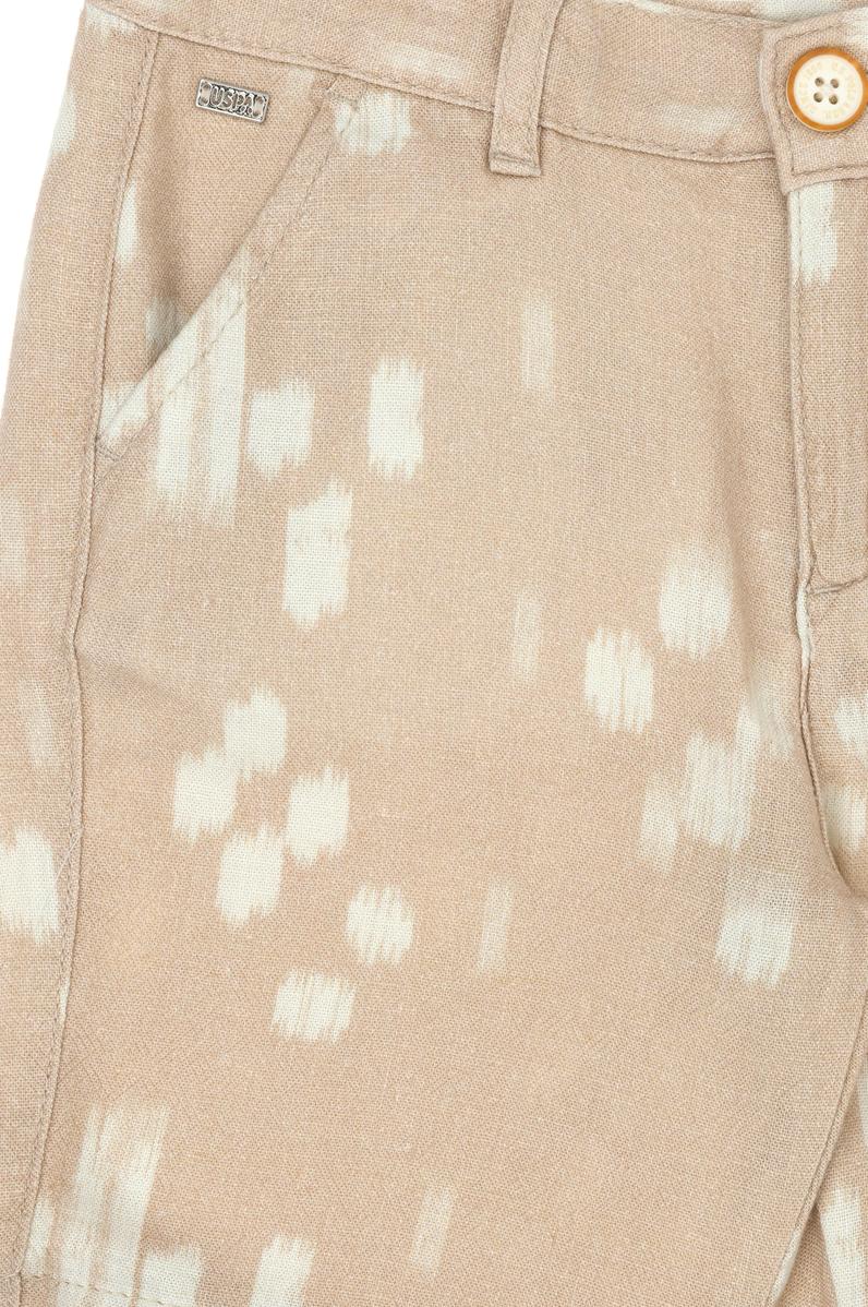 Erkek Çocuk Bej Dokuma Şort