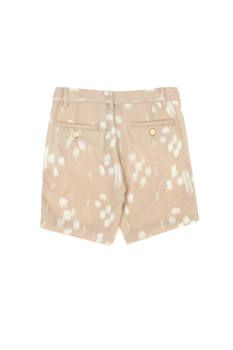 Erkek Çocuk Bej Dokuma Şort