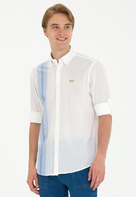 Erkek Beyaz Uzun Kollu Gömlek - 50264069007