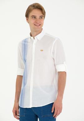 Erkek Beyaz Uzun Kollu Gömlek - 50264069007