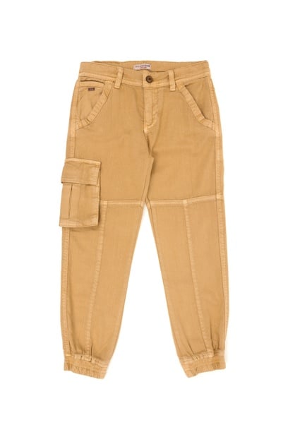 Erkek Çocuk Camel Kanvas Pantolon
