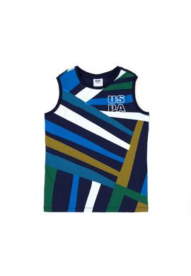 Erkek Çocuk Lacivert Bisiklet Yaka Kolsuz Tişört - 50263574023