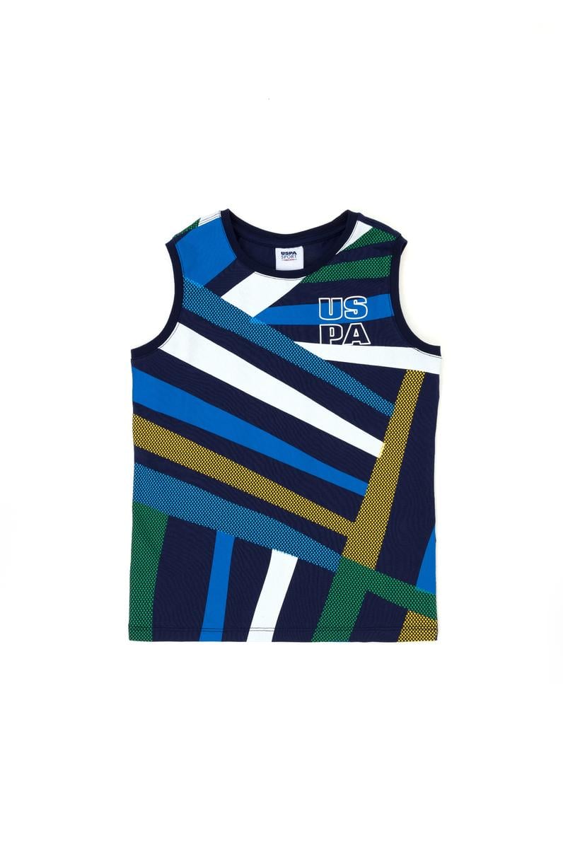 Erkek Çocuk Lacivert Bisiklet Yaka Kolsuz Tişört