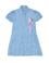 Kız Çocuk Saks Kısa Kol Dokuma Elbise
