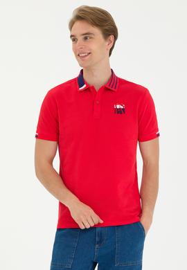 Erkek Kırmızı Polo Yaka Tişört - 50263389011