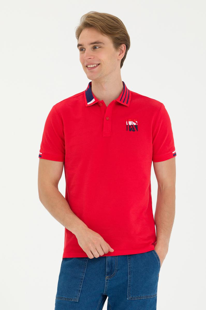 Erkek Kırmızı Polo Yaka Tişört