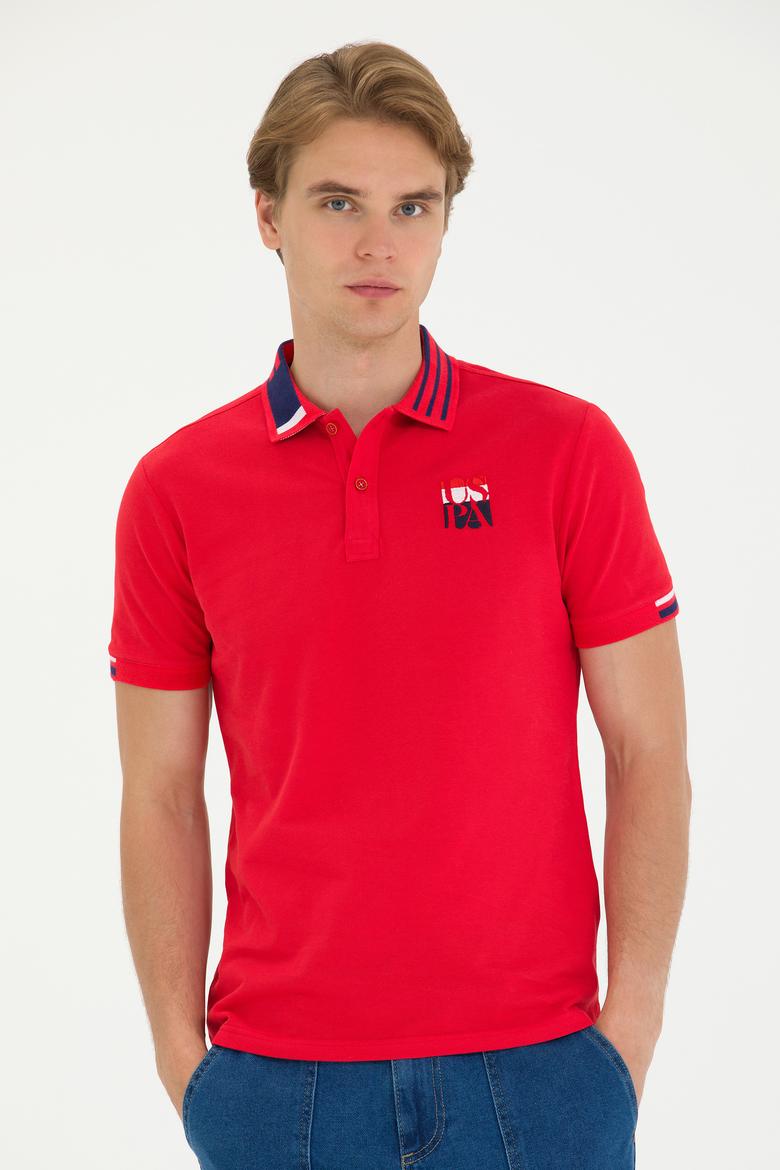 Erkek Kırmızı Polo Yaka Tişört - 50263389011