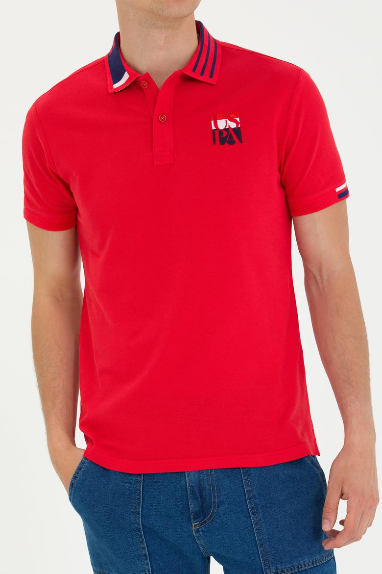 Erkek Kırmızı Polo Yaka Tişört - 50263389011