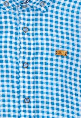 Erkek Çocuk Mavi Uzun Kollu Gömlek - 50263673006