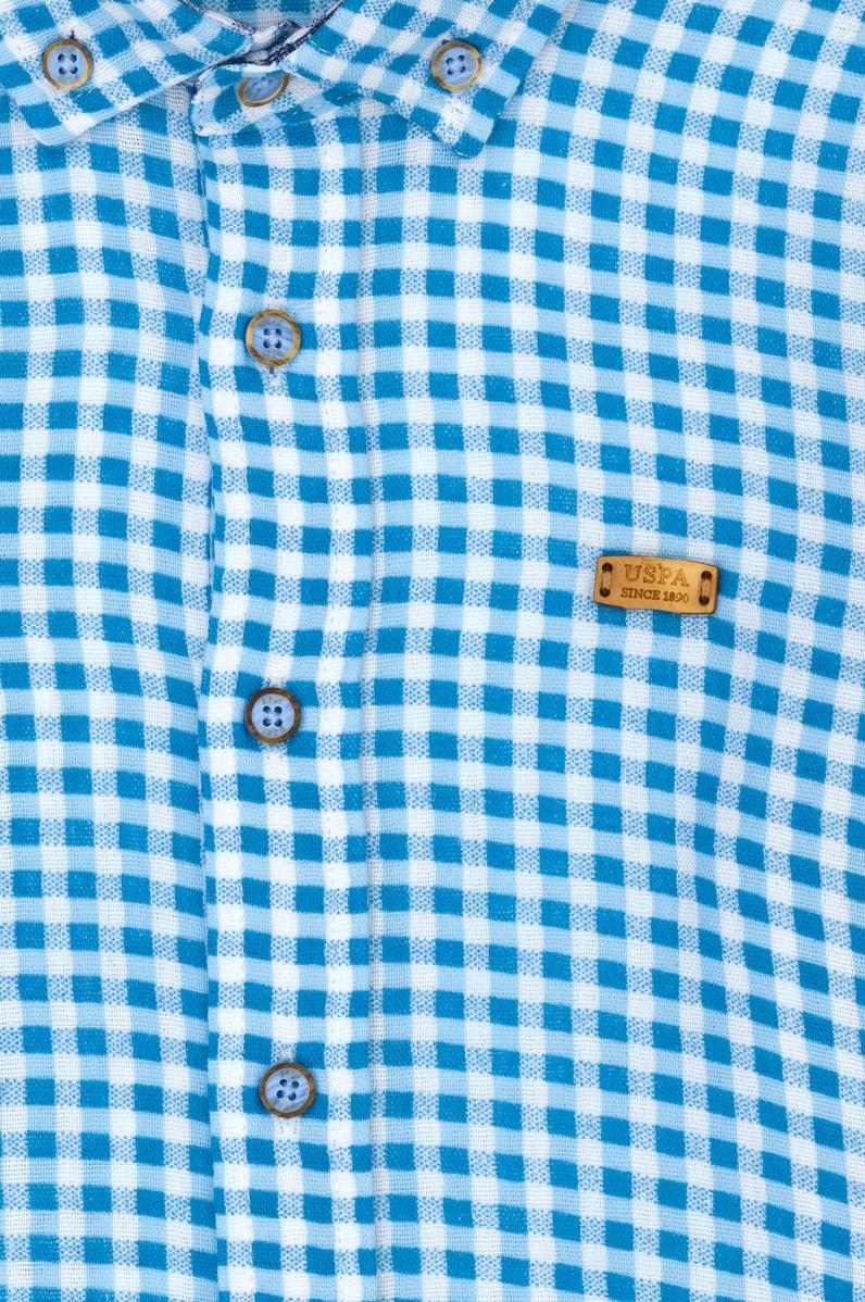 Erkek Çocuk Mavi Uzun Kollu Gömlek