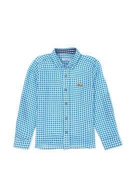 Erkek Çocuk Mavi Uzun Kollu Gömlek - 50263673006