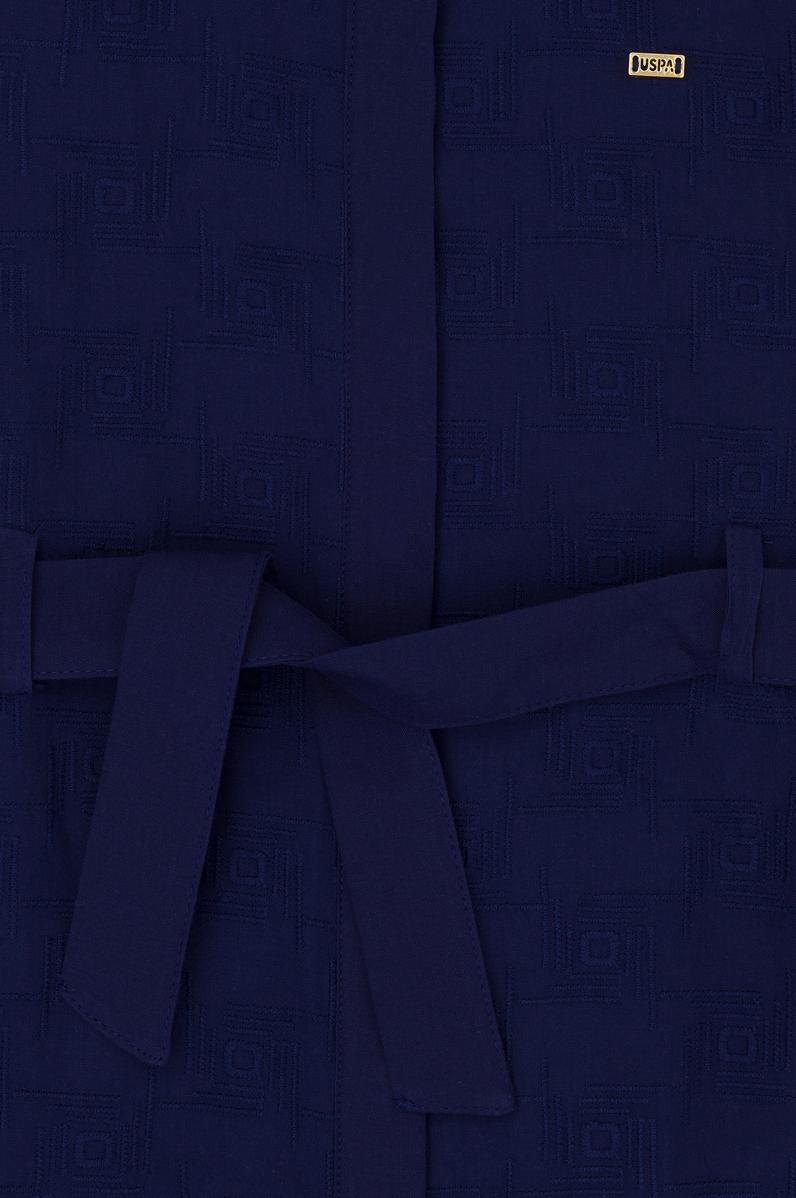 Kız Çocuk Lacivert Kolsuz Dokuma Elbise