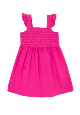 Kız Çocuk Pembe Kolsuz Dokuma Elbise - 50262764011