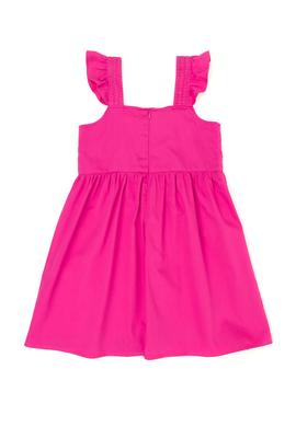 Kız Çocuk Pembe Kolsuz Dokuma Elbise - 50262764011