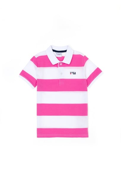 Erkek Çocuk Pembe Polo Yaka Tişört