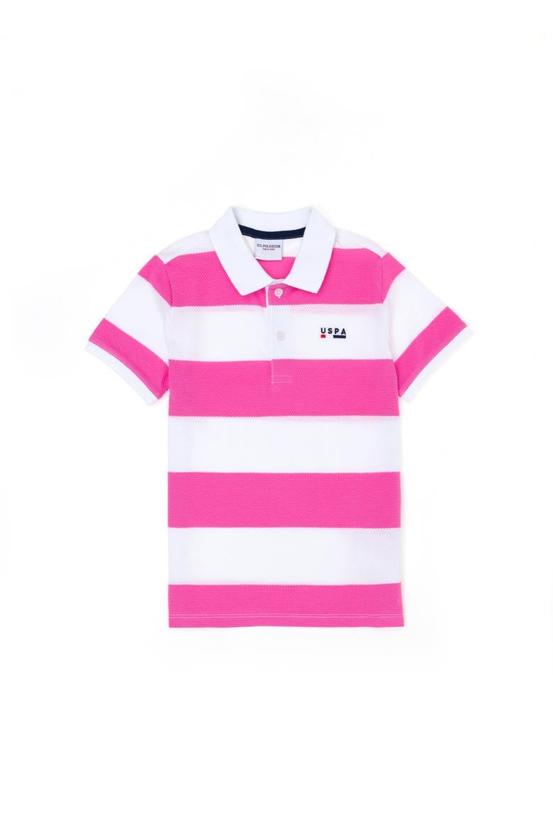 Erkek Çocuk Pembe Polo Yaka Tişört