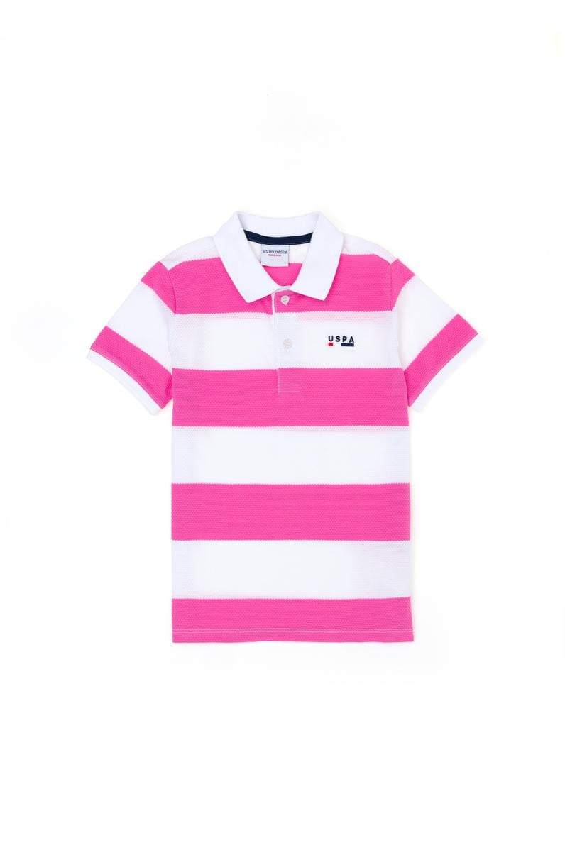 Erkek Çocuk Pembe Polo Yaka Tişört