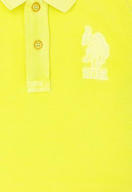 Erkek Çocuk Neon Sarı Polo Yaka Tişört - 50263477091