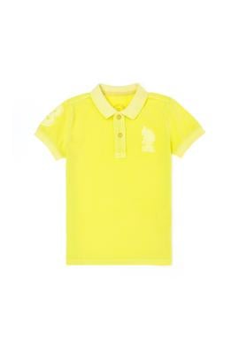 Erkek Çocuk Neon Sarı Polo Yaka Tişört - 50263477091