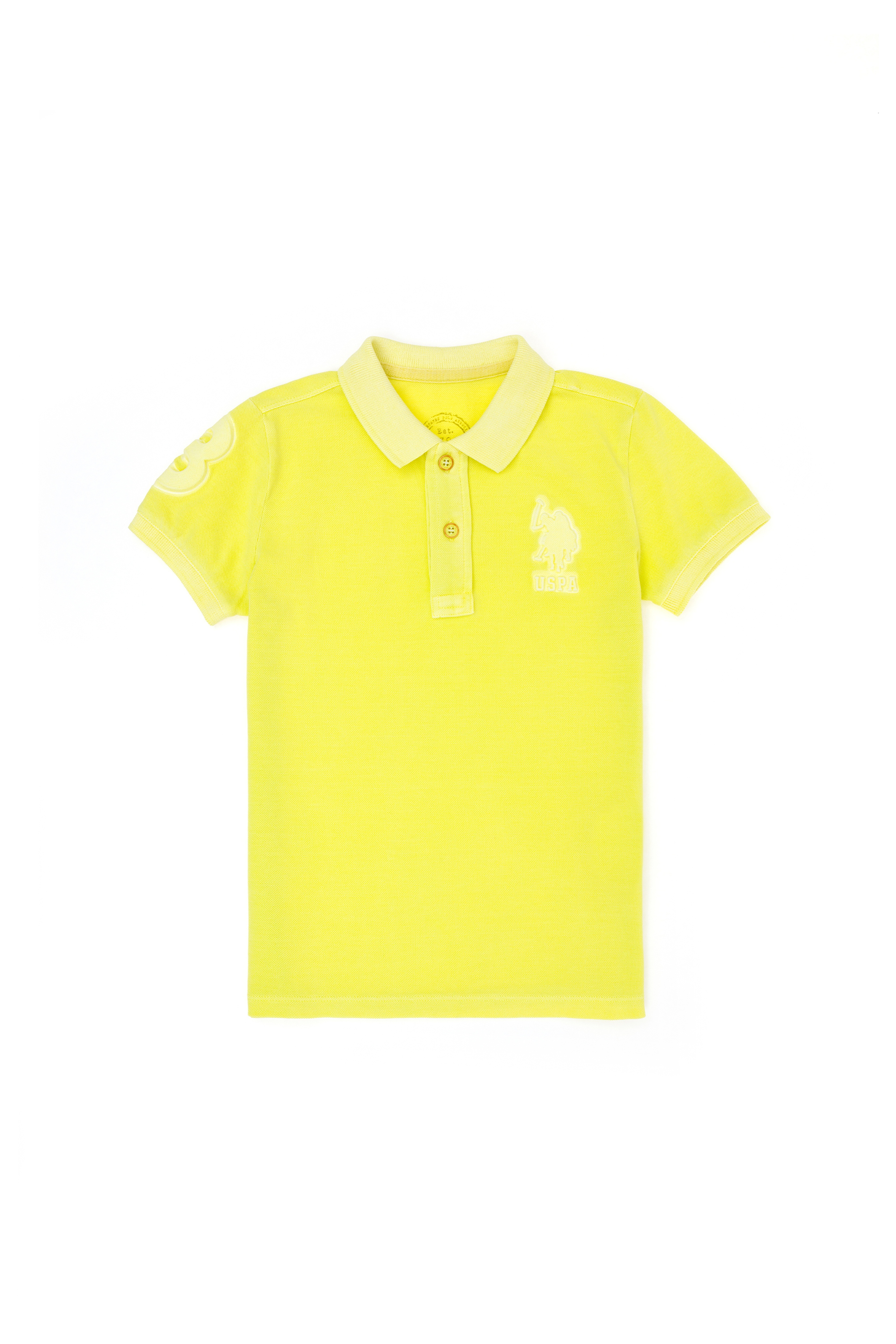 Erkek Çocuk Neon Sarı Polo Yaka Tişört
