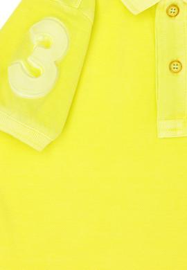 Erkek Çocuk Neon Sarı Polo Yaka Tişört - 50263477091