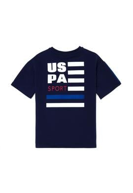 Erkek Çocuk Lacivert Bisiklet Yaka Oversize Tişört - 50263550037