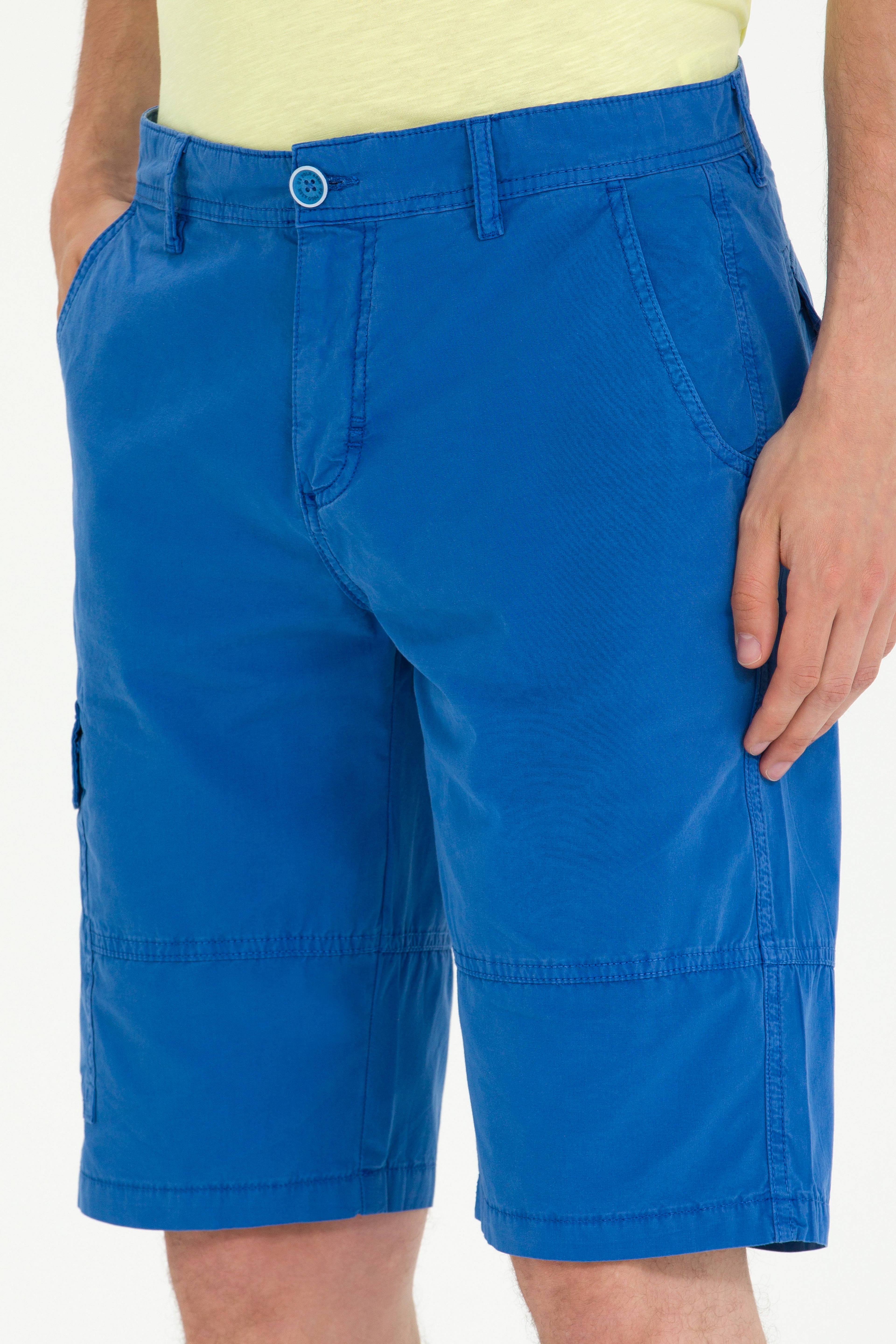 Erkek Saks Dokuma Şort - Image 6