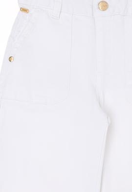 Kız Çocuk Beyaz Kanvas Pantolon - 50264079015