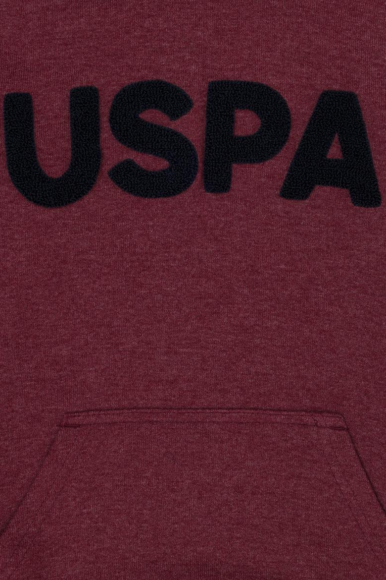 Çocuk Bordo Basic Kapüşonlu Sweatshirt - 50269419117