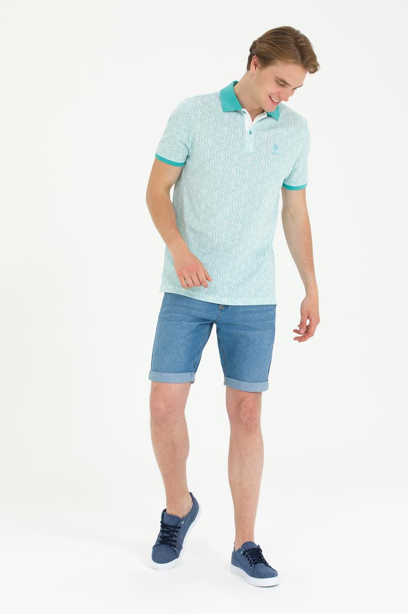 Erkek Mint Polo Yaka Tişört