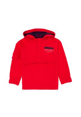 Çocuk Kırmızı Kapüşonlu Sweatshirt - 50263563027