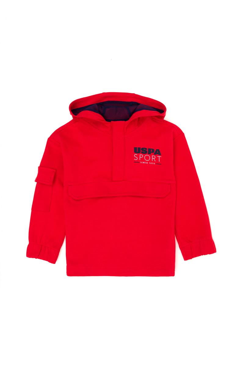 Çocuk Kırmızı Kapüşonlu Sweatshirt