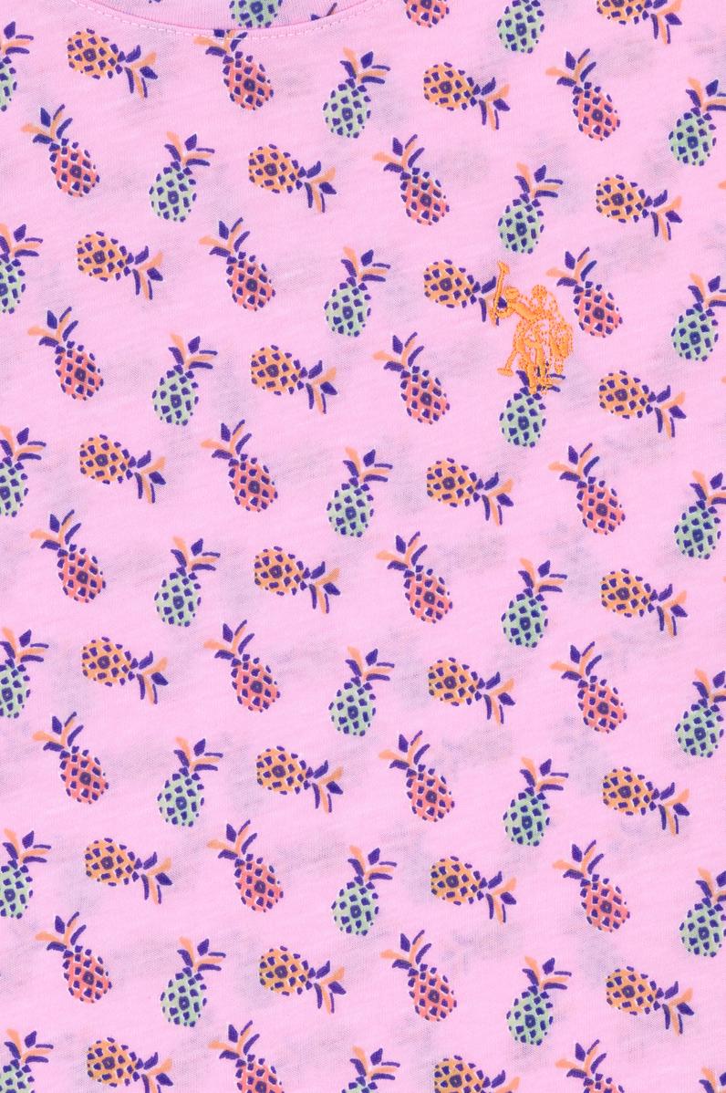 Kız Çocuk Manolya Bisiklet Yaka Tişört