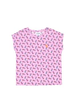 Kız Çocuk Manolya Bisiklet Yaka Tişört - 50276876086