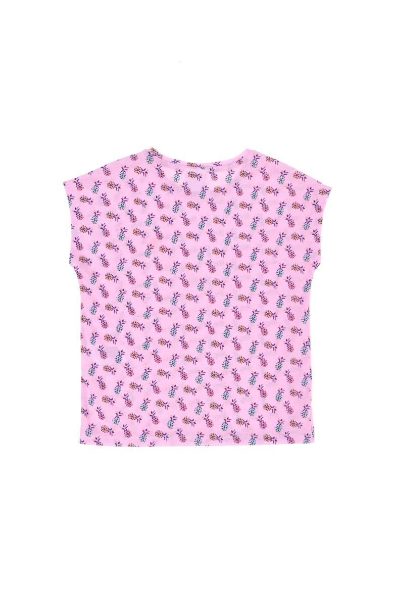 Kız Çocuk Manolya Bisiklet Yaka Tişört - 50276876086