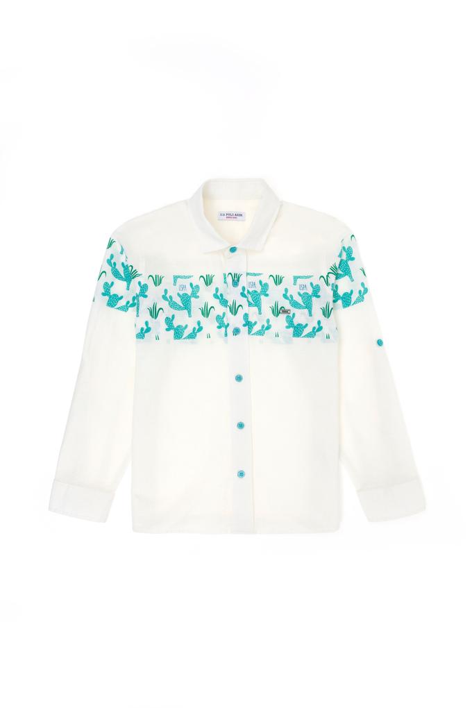 Erkek Çocuk Mint Uzun Kollu Gömlek