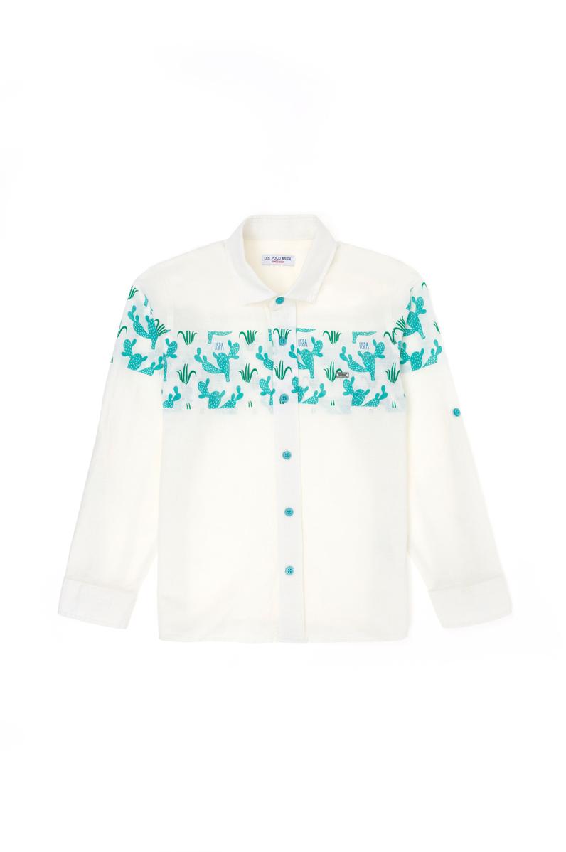 Erkek Çocuk Mint Uzun Kollu Gömlek