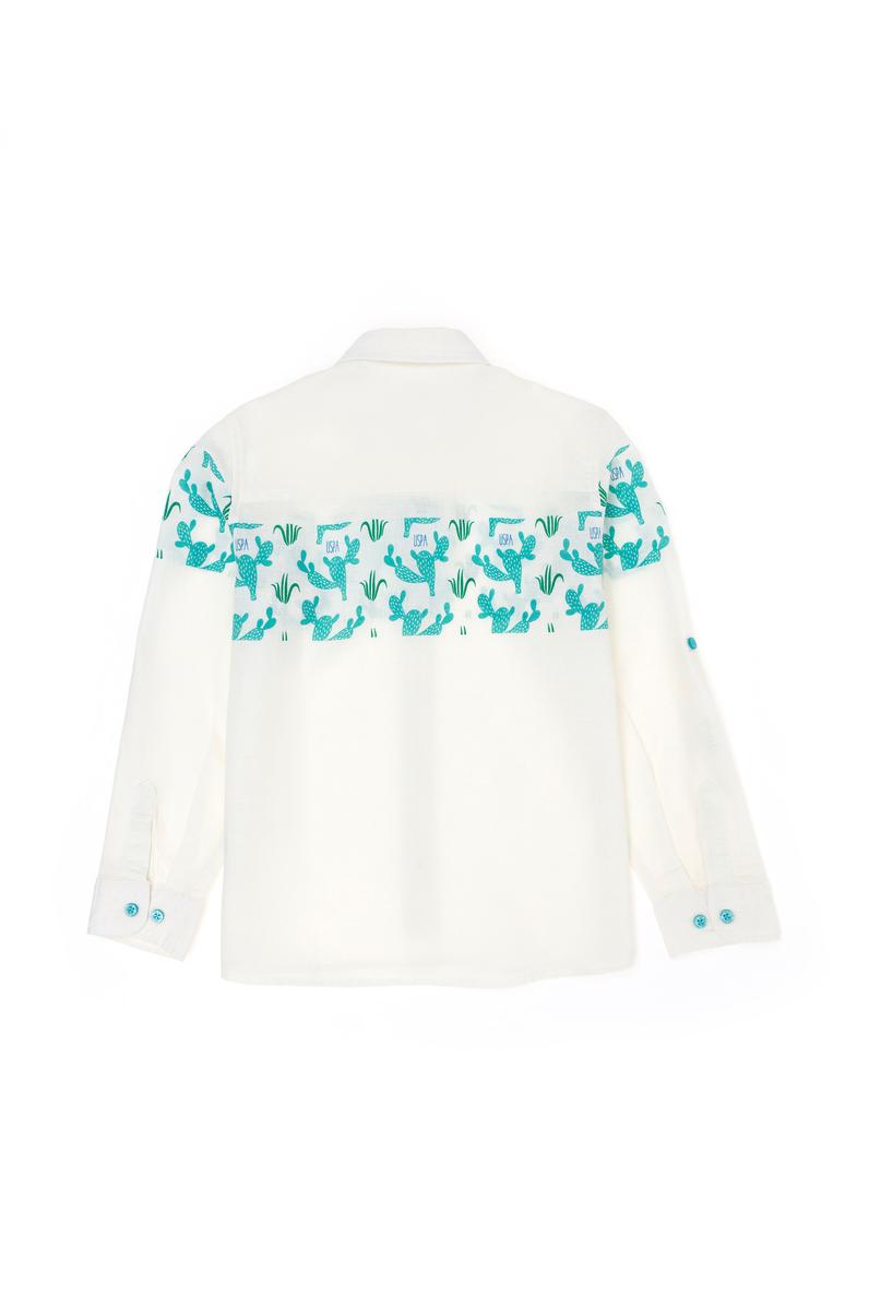 Erkek Çocuk Mint Uzun Kollu Gömlek