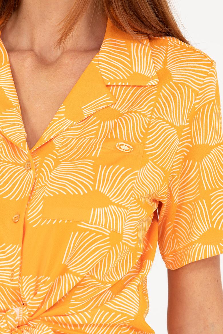 Kadın Turuncu Örme Gömlek - 50267598007