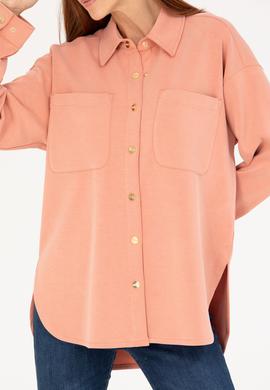 Kadın Pudra Örme Gömlek - 50267519007