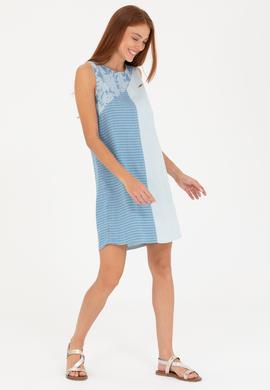 Kadın Açık Mavi Jean Elbise - 50263054001