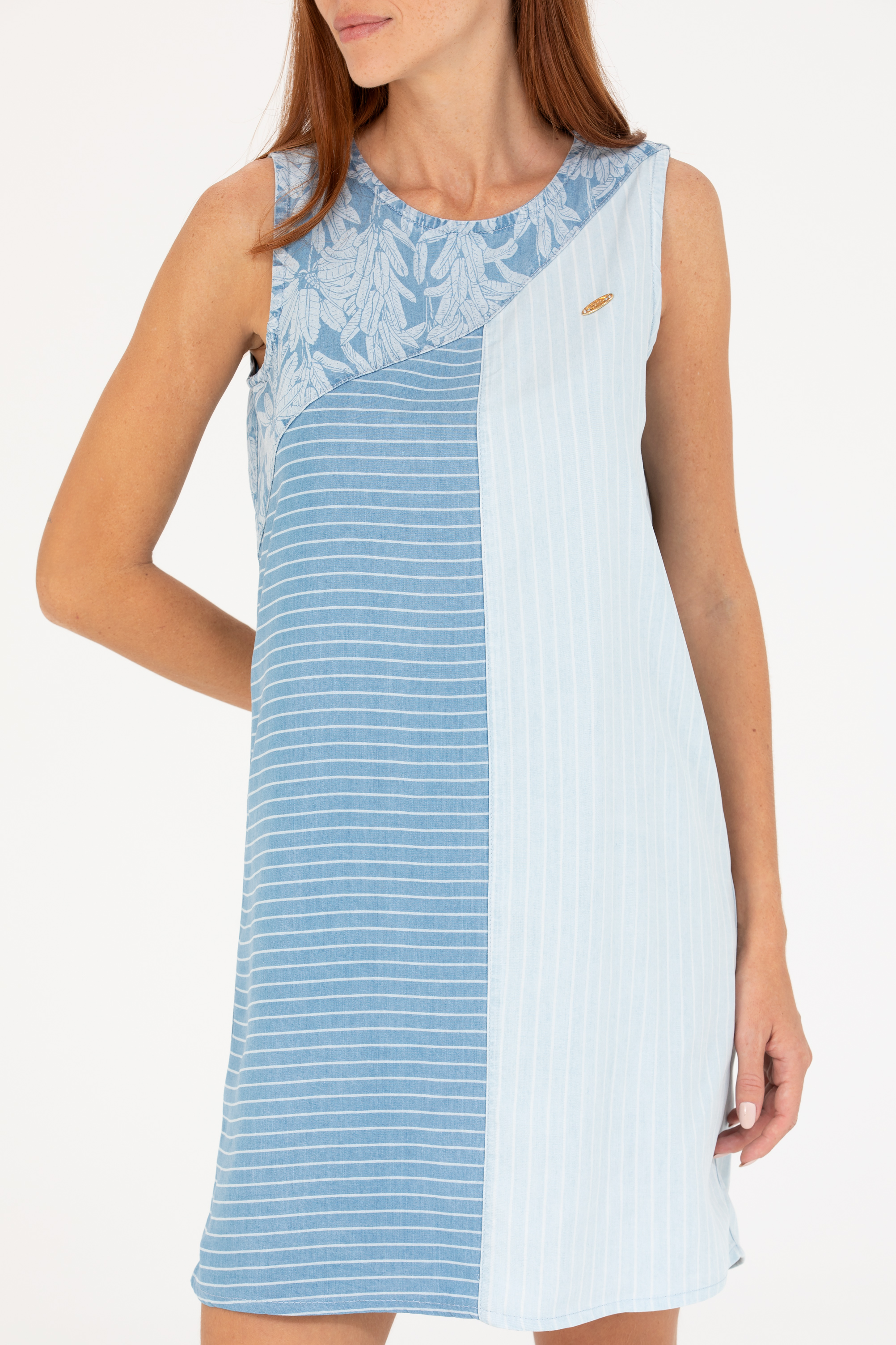 لباس جین آبی روشن زنانه A-Form زنانه یو اس پولو | U.S. Polo Assn. - تصویر 6
