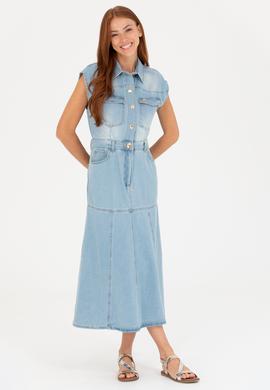 Kadın Mavi Jean Elbise - 50263047002