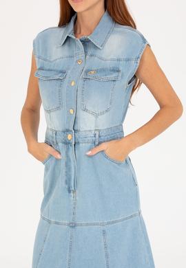 Kadın Mavi Jean Elbise - 50263047002